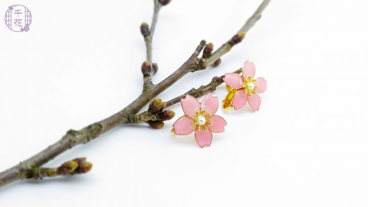 春限定　一輪桜のイヤリング
